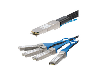 StarTech.com Câble QSFP+ vers 4x SFP+ à connexion directe conforme à MSA - Cordon DAC Twinax de 3 m