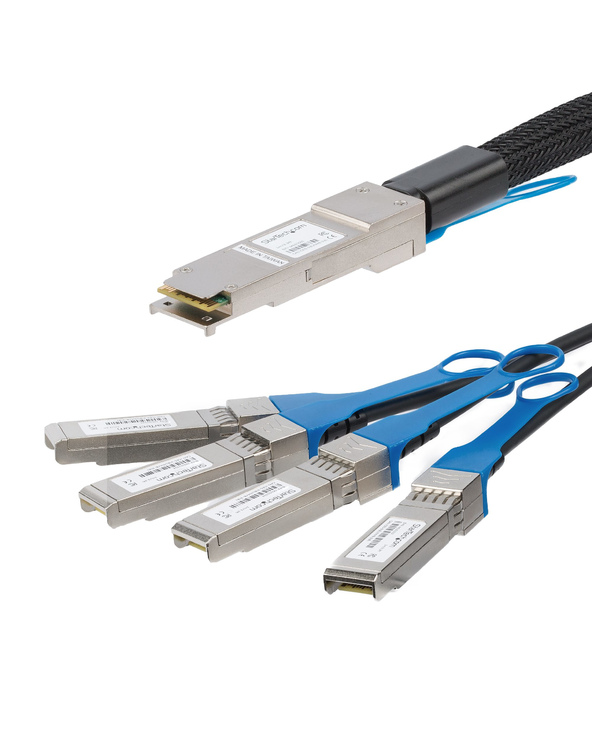 StarTech.com Câble QSFP+ vers 4x SFP+ à connexion directe conforme à MSA - Cordon DAC Twinax de 3 m
