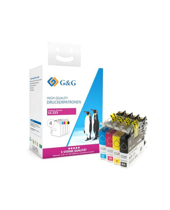 G&G 14785 cartouche d'encre 4 pièce(s) Compatible Rendement standard Noir, Cyan, Magenta, Jaune