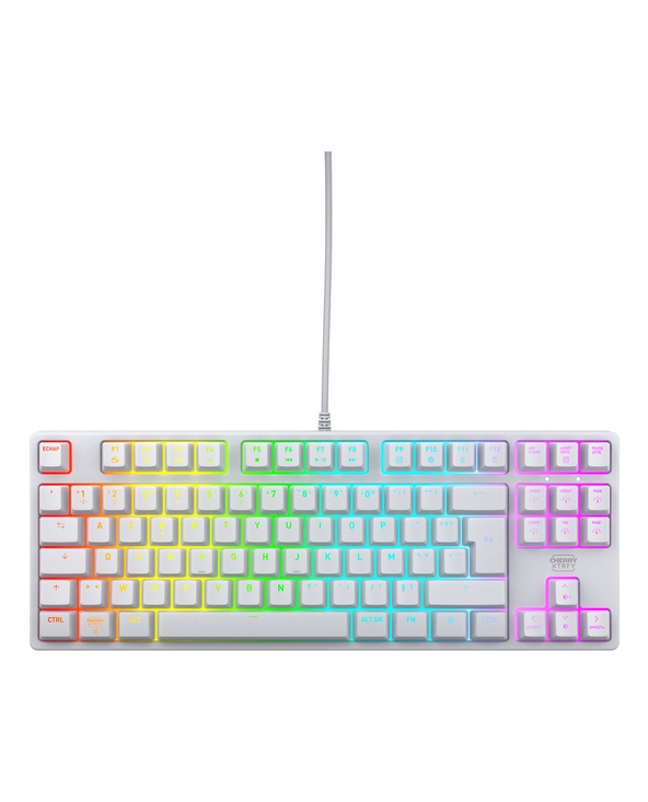 CHERRY K4V2 TKL clavier Gaming USB AZERTY Français Blanc