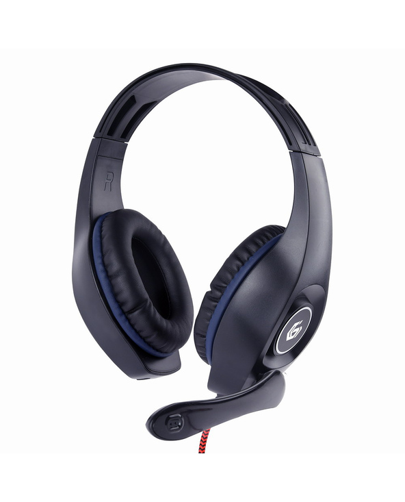 Gembird GHS-05-B casque Avec fil Arceau Gaming Noir, Bleu
