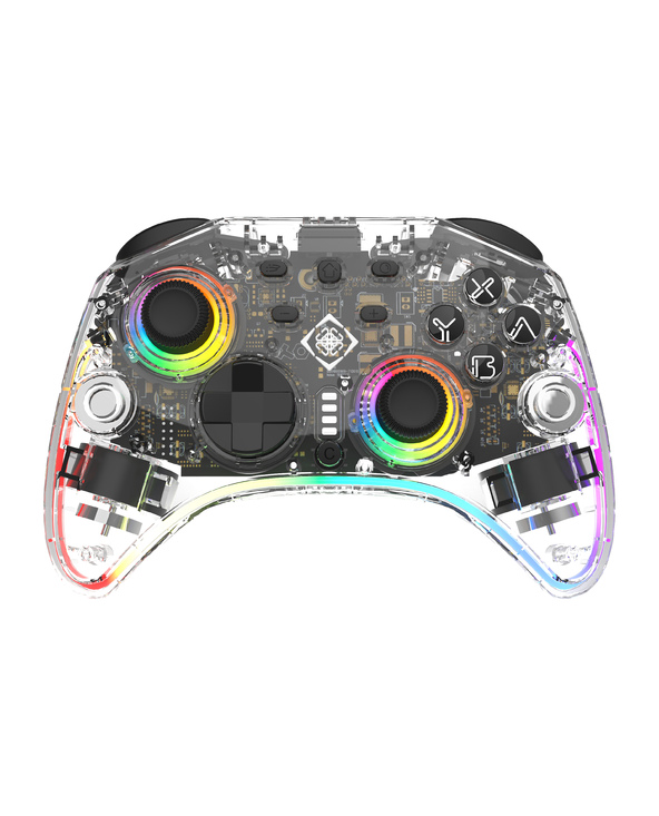 Deltaco Gaming GAM-198-T accessoire de jeux vidéo Transparent Bluetooth/USB Manette de jeu Nintendo Switch, Nintendo Switch 2, N