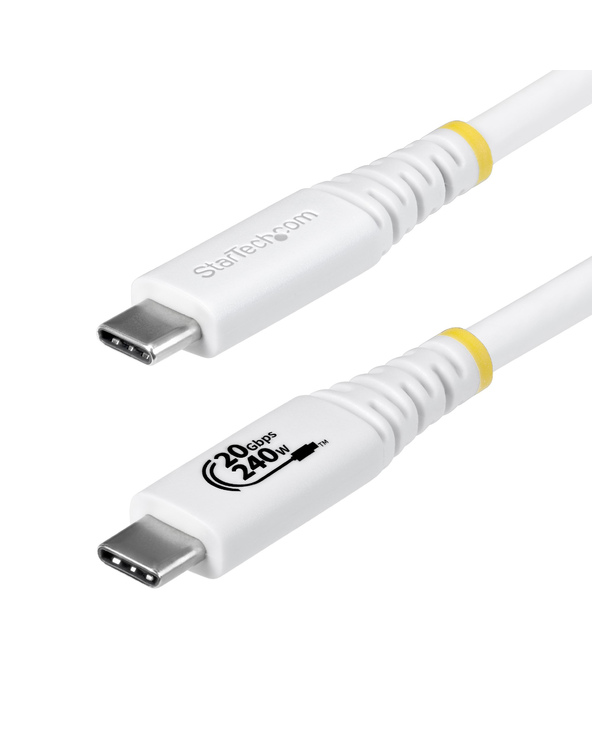 StarTech.com Câble USB 4 de 2 m, 20 Gbps, Câble USB-C Certifié USB-IF, PD EPR 240 W, DP 1.4 4K 120 Hz, Gaine TPE, Cordon USB-C B