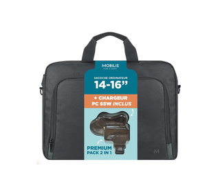 Mobilis 003089 sacoche d'ordinateurs portables 40,6 cm (16") Sac Toploader Noir