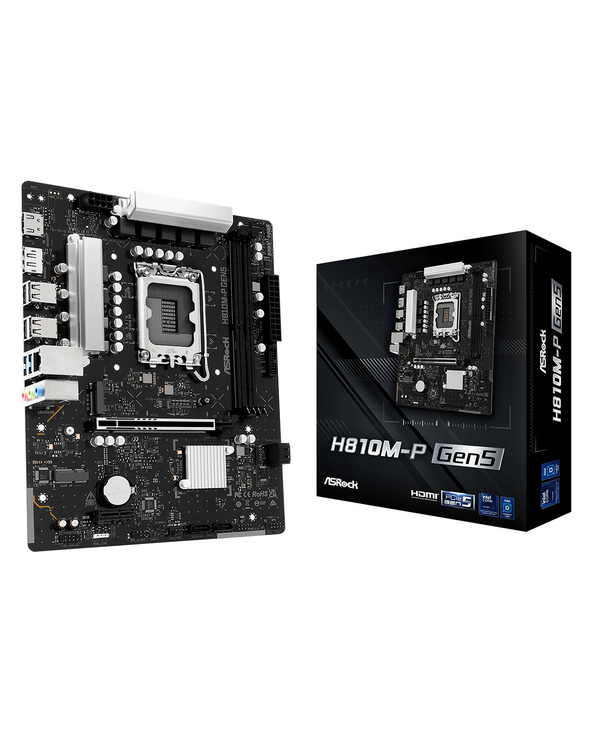 Asrock H810M-P Gen5 Intel H810 LGA 1851 (Socket V1) micro ATX