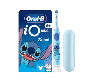 Oral-B iO Kids Disney Stitch with Travel Case Enfant Brosse à dents rotative Bleu