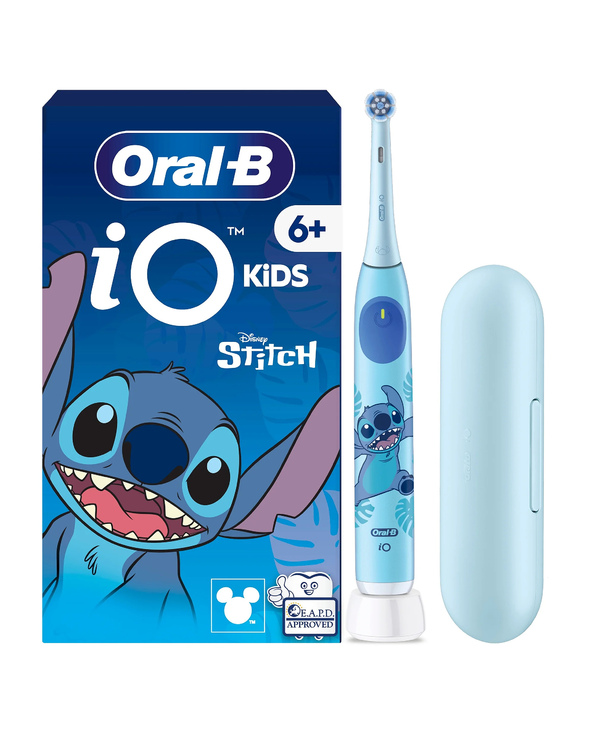 Oral-B iO Kids Disney Stitch with Travel Case Enfant Brosse à dents rotative Bleu
