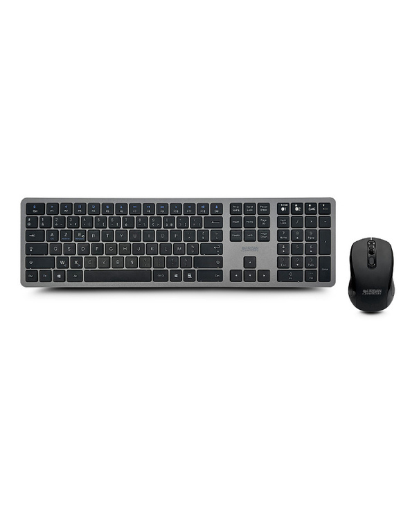 Urban Factory CKM30UF clavier Souris incluse maison/bureau RF sans fil + Bluetooth Noir, Gris