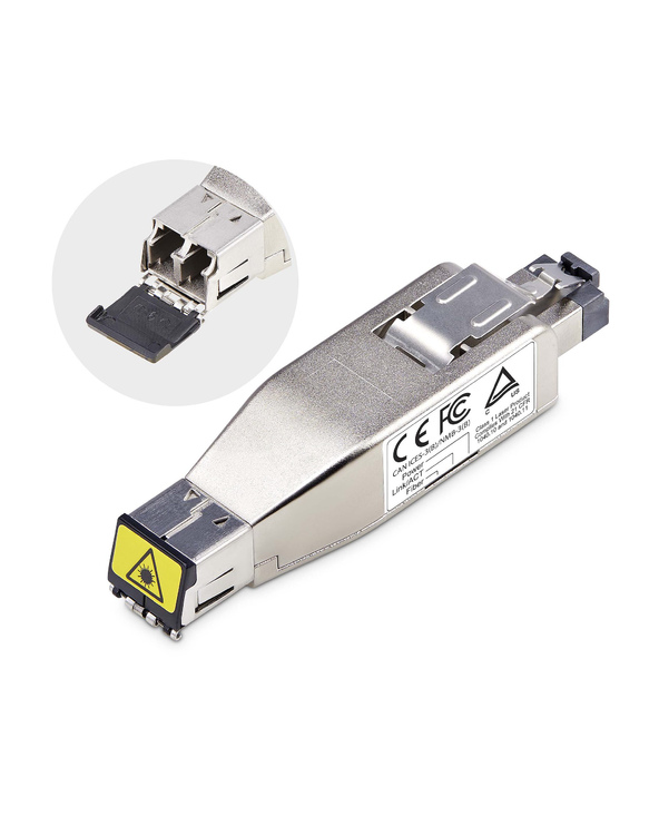 StarTech.com Convertisseur de Média Ethernet Gigabit Fibre vers RJ45, Optique Monomode 10km/Multimode 800m, Alimentation PoE, De