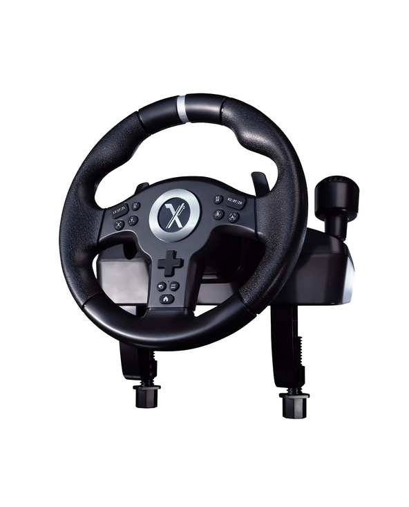 Lexip XDRIVE-350 Noir Volant + pédales + levier de vitesse Analogique/Numérique Nintendo Switch, Nintendo Switch 2, PlayStation 
