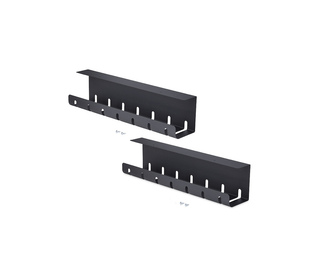 StarTech.com Lot de 2 Bacs de Gestion des Câbles sous Bureau, Longueur 106cm (53cm par Plateau), Organiseur de Câbles Métallique