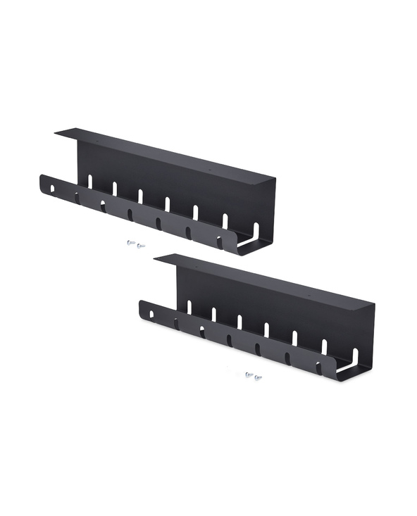 StarTech.com Lot de 2 Bacs de Gestion des Câbles sous Bureau, Longueur 106cm (53cm par Plateau), Organiseur de Câbles Métallique
