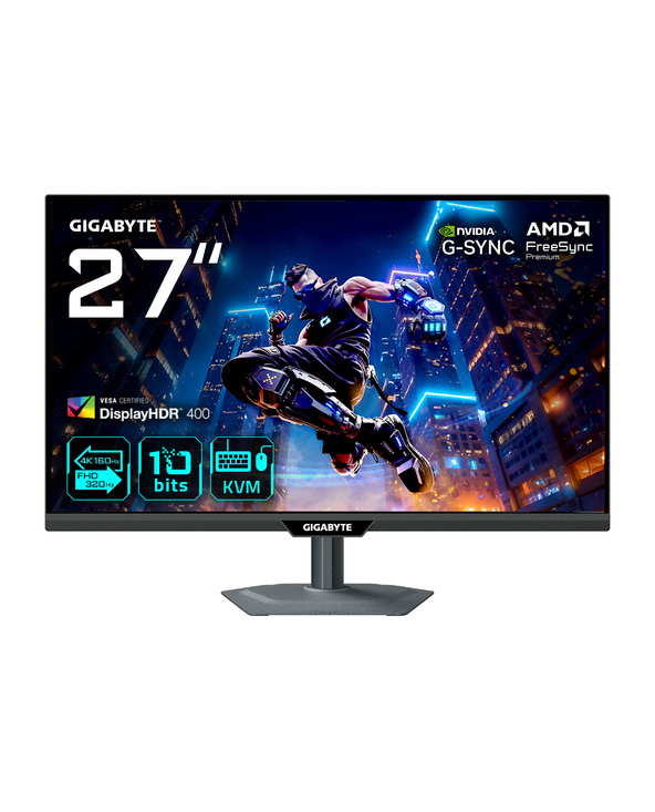 GIGABYTE M27UP MONITEUR DE JEU 27” 4K UHD - MODE DOUBLE (4K 160HZ OU FHD 320HZ), 3840 X 2160, 1MS, 350 CD/M², FREESYNC PREMIUM, 