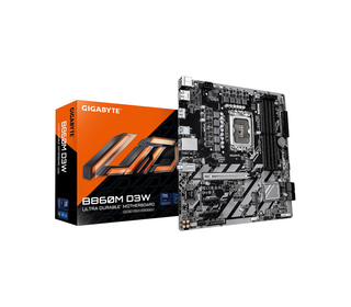 GIGABYTE B860M D3W Carte Mère – Processeurs Intel Core Ultra Series, VRM 4+1+2 phases, jusqu’à 9066 MHz DDR5, 2x PCIe 4.0 M.2, L