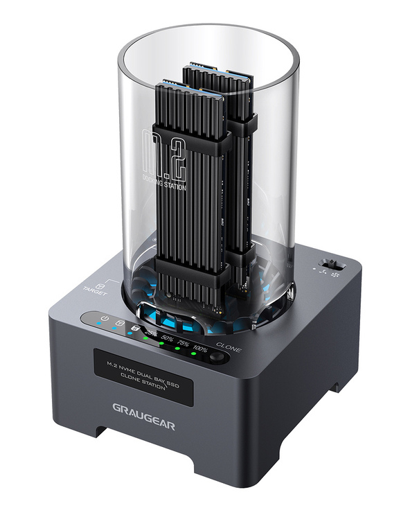 GRAUGEAR G-M2DK-CL-20G Station d'accueil de disques de stockage USB 3.2 Gen 2x2 Type-C Noir