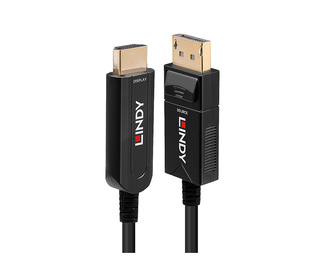 Lindy Câble Hybride Fibre Optique DisplayPort 1.2 vers HDMI 18G, 20m