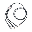 TROIKA DREIZACK PRO câble USB 1,2 m USB C USB C/Micro USB-A/Lightning 100 W Noir, Gris