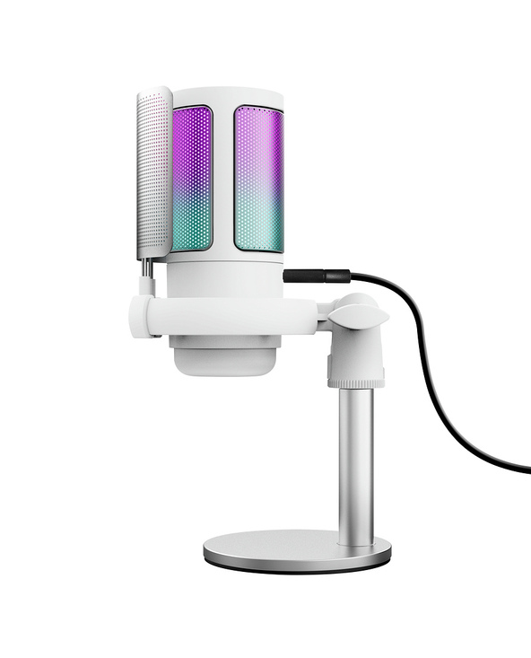 Trust GXT 238W Auron Gris, Blanc Microphone pour podcast