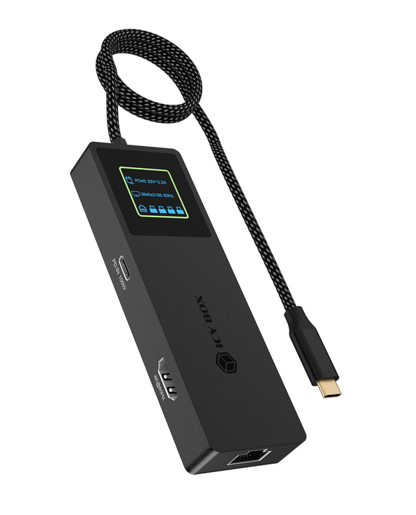ICY BOX Spade Dock 4038 Avec fil USB 3.2 Gen 2 (3.1 Gen 2) Type-C Noir