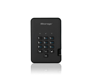 iStorage diskAshur2 256-bit 4TB USB 3.2 secure encrypted solid-state drive - Black IS-DA2-256-SSD-4000-B