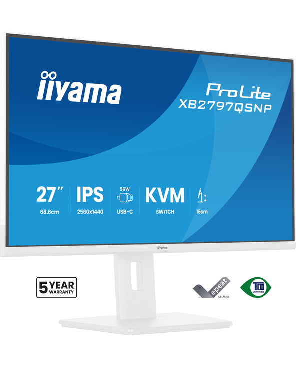 iiyama ProLite XB2797QSNP-W1 27" IPS LCD Quad HD Blanc