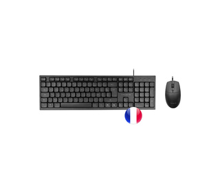 Tacens Anima ACP02FR clavier Souris incluse maison/bureau USB AZERTY Français Noir