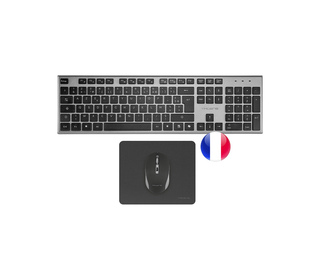 Tacens 6ZENITHFR clavier Souris incluse maison/bureau RF sans fil AZERTY Français Gris