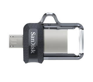 SanDisk 173384 lecteur USB flash 32 Go USB Type-A / Micro-USB Noir, Transparent