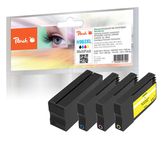 Peach PI300-1005 cartouche d'encre 4 pièce(s) Compatible Rendement élevé (XL) Noir, Cyan, Magenta, Jaune