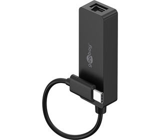 Goobay 76579 changeur de genre de câble USB-C RJ-45 Noir