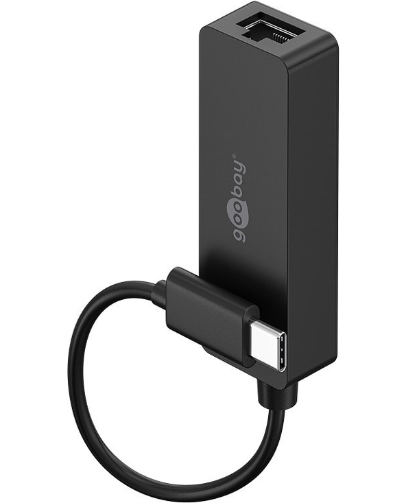 Goobay 76579 changeur de genre de câble USB-C RJ-45 Noir