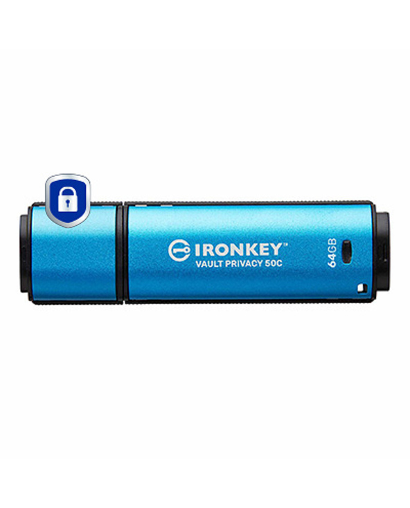 Kingston Technology IronKey 64Go USB-C Vault Privacy 50C chiffrée AES-256, FIPS 197