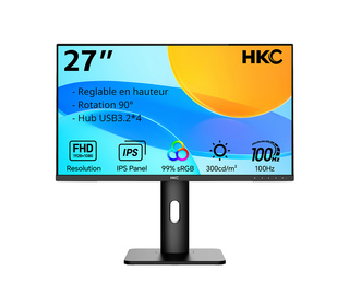MCL MONITEUR 27" IPS FULL HD, VGA + HDMI DP AUDIO 4 * USB 3.2 SPK LCD Full HD 5 ms Noir
