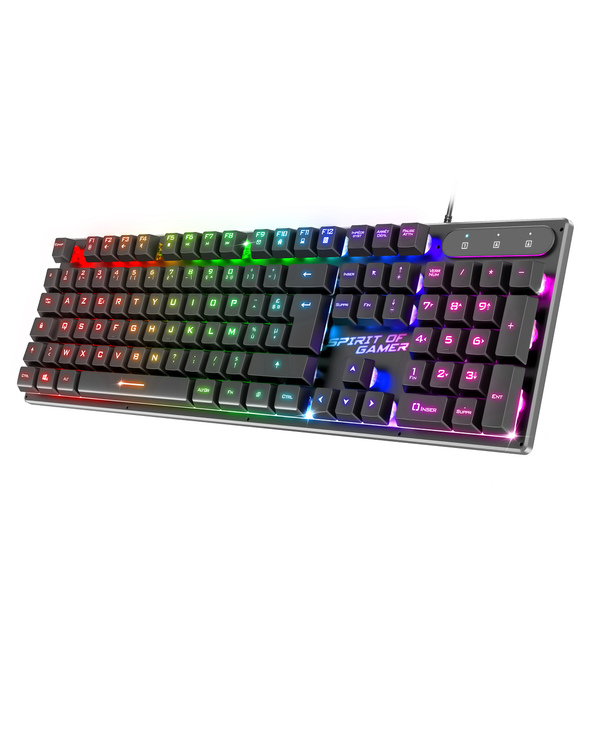 Spirit of Gamer PRO-K1 clavier Gaming USB AZERTY Noir