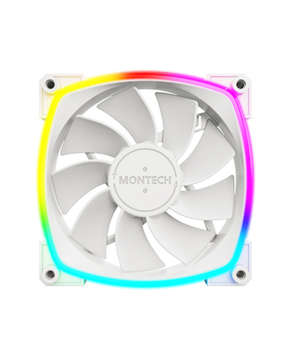 Montech RX120 PWM Boitier PC Ventilateur 12 cm Blanc 3 pièce(s)