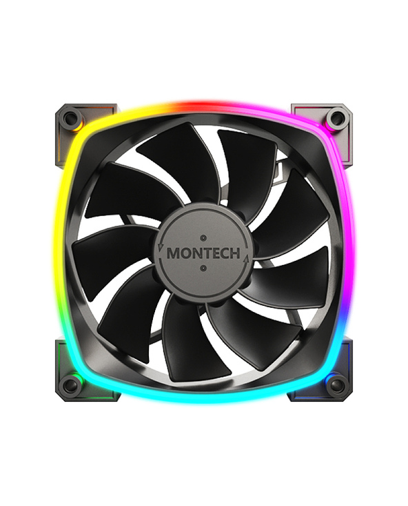 Montech RX120 PWM Boitier PC Ventilateur 12 cm Noir 3 pièce(s)