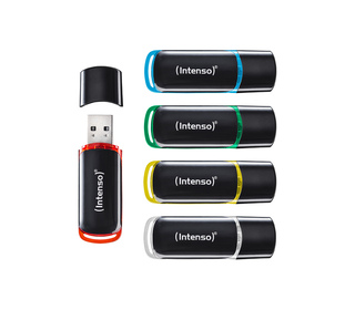 Intenso 3511585 lecteur USB flash 32 Go USB Type-A 2.0 Noir, Rouge, Vert, Transparent, Jaune, Bleu