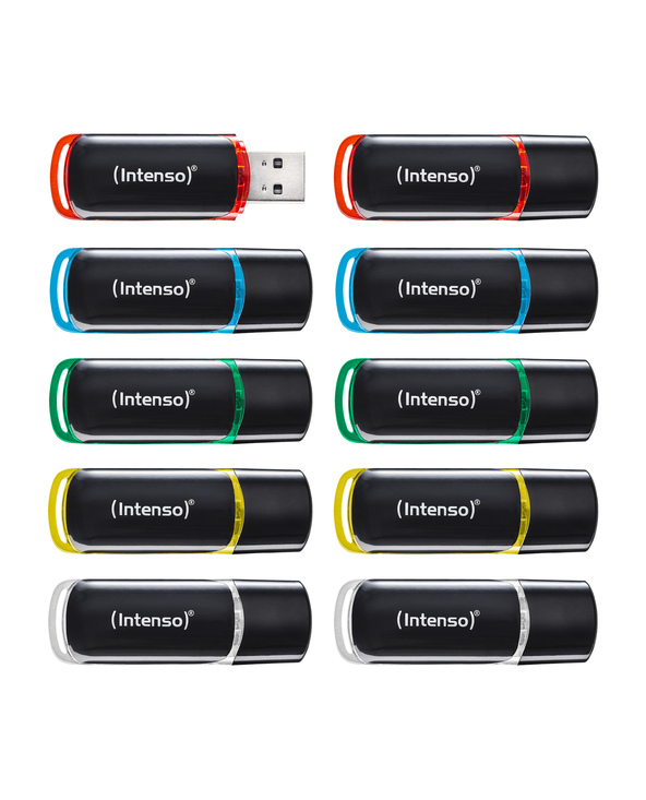 Intenso 3511551 lecteur USB flash 4 Go USB Type-A 2.0 Noir, Rouge, Vert, Transparent, Jaune, Bleu