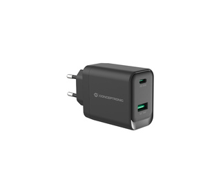 Conceptronic ALTHEA20B45 chargeur d'appareils mobiles Universel Noir Secteur Charge rapide Intérieure