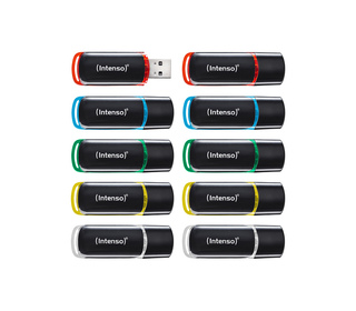 Intenso 3511561 lecteur USB flash 8 Go USB Type-A 2.0 Noir, Rouge, Vert, Transparent, Jaune, Bleu