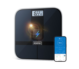 Renpho Elis Solar 2 Carré Noir Pèse-personne électronique