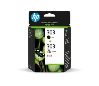 HP Pack de 2 cartouches authentiques d'encre noire/trois couleurs 303