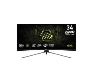 MSI MAG 345CQRF E20 34" UltraWide Dual Quad HD 0,5 ms Noir