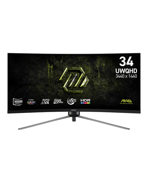 MSI MAG 345CQRF E20 34" UltraWide Dual Quad HD 0,5 ms Noir