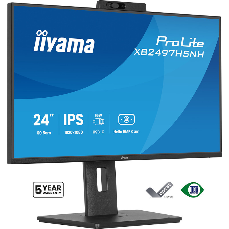 iiyama ProLite XB2497HSNH-B1 24IN IPS LCD 4MS 1920X1080 350CD/M2 HDMI/DP/USB 2 23.8" Full HD Noir