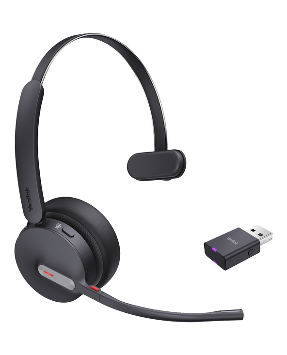 Yealink WH64 Hybrid Mono Teams Casque Sans fil Arceau Bureau/Centre d'appels Micro-USB Bluetooth Noir