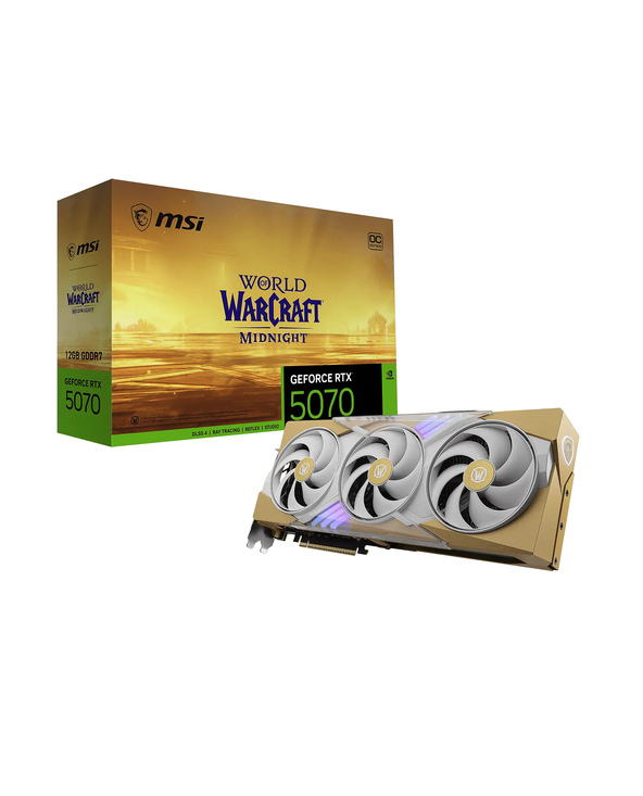 MSI GeForce RTX 5070 12G World of Warcraft MIDNIGHT LIGHT EDITION OC NVIDIA 12 Go GDDR7