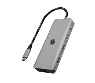 ICY BOX IB-DK4012-CPD Avec fil USB 3.2 Gen 1 (3.1 Gen 1) Type-C Anthracite, Noir