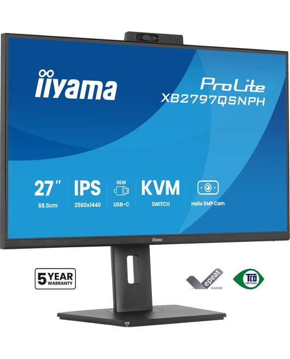 iiyama ProLite XB2797QSNPH-B1 27IN IPS LCD 4MS 2560X1440 350CD/M2 HDMI/DP/USB 2 27" Quad HD Noir