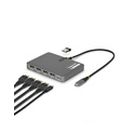 StarTech.com QUAD-USB-DP-ADAPT station d'accueil Avec fil USB 3.2 Gen 1 (3.1 Gen 1) Type-C Gris